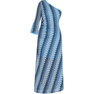 IZIA Zomerjurk  nachtblauw / azuur / lichtblauw / wit