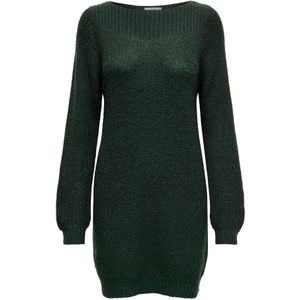 JDY - Korte Jurk - Gebreid - Relaxed Fit - Lange Mouwen - Boothals
