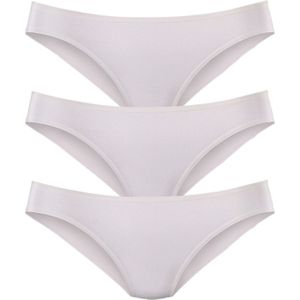 Lascana - Bikinibroekje - Wit - Hoogwaardige Modalkwaliteit - 3 Stuks
