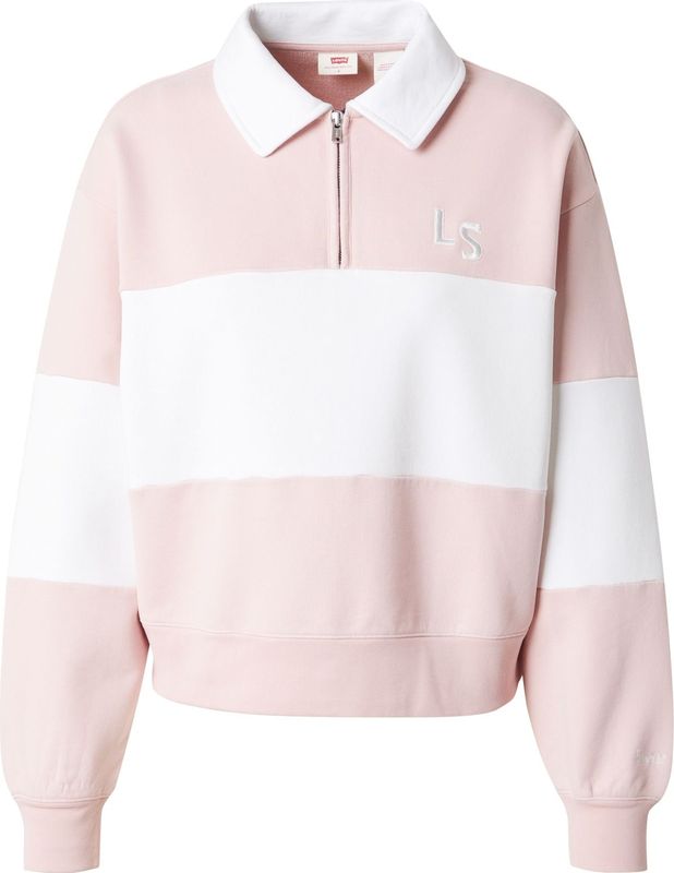 Levi's - Graphic Banks - Sweatshirt - Roze - 1/4 Zip - Katoen