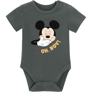 Cool Club Rompertje/body  beige / donkergrijs / zwart