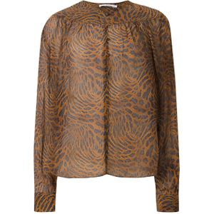 IRO Blouse 'CYRIEL'  cognac / donkerbruin / mosterd