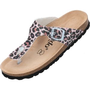 Palado Teenslipper 'Kos Wild'  lichtbeige / cognac / zwart