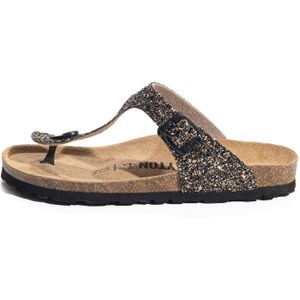 Bayton Teenslipper 'Melia'  brons / goud / zwart
