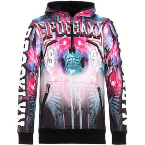 CIPO & BAXX Sweatshirt  turquoise / pink / zwart / wit