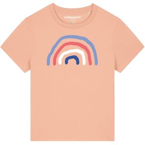 Watapparel Shirt 'Regenbogen'  donkerblauw / abrikoos / rood / wit