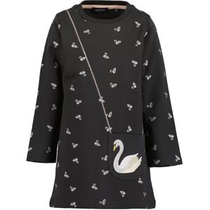 Blue Seven - Sweatjurk - Antraciet - Met All-over Print en Pailletten