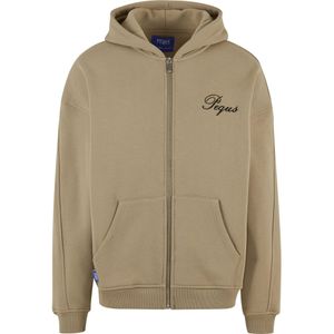 Pequs Sweatvest  taupe / zwart