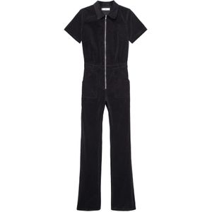 Mango Corduroy Jumpsuit Zwart