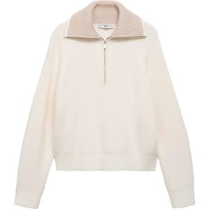 MANGO Trui 'RIZON'  greige / lichtgrijs