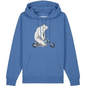 Watapparel Sweatshirt ' Bär auf Bike '  blauw / zwart / wit