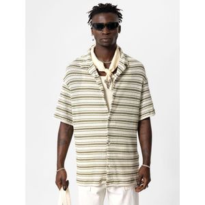 VAMOS CLO Overhemd  crème / kaki