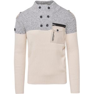 KOROSHI Trui  grijs gemêleerd / wolwit