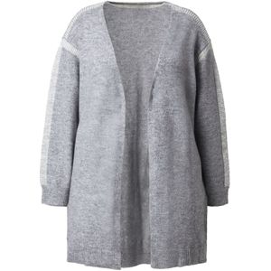 Ulla Popken Gebreid vest  lichtgrijs / grijs gemêleerd