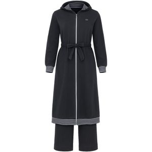 MODAMIHRAM Broekpak  black denim / wit