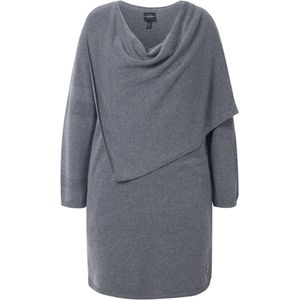 Ulla Popken Gebreide jurk  grijs gemêleerd