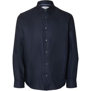 Overhemd - Blauwe Katoen - Slim Fit - Lange Mouwen