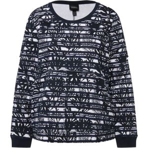 Ulla Popken Sweatshirt  marine / wit