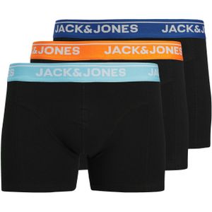 JACK & JONES Boxershorts 'JACTHEODORE'  lichtblauw / donkerblauw / oranje / zwart