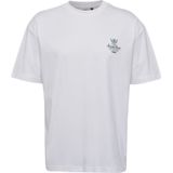 Hummel - Shirt - Donkergroen/Wit - Kwartmouw - Losse Pasvorm