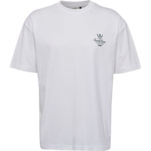 Hummel - Shirt - Donkergroen/Wit - Kwartmouw - Losse Pasvorm