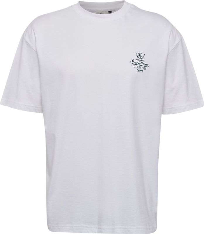 Hummel - Shirt - Donkergroen/Wit - Kwartmouw - Losse Pasvorm