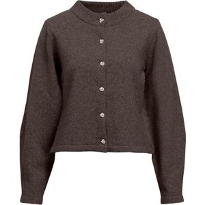 OBJECT Gebreid vest 'ZARI'  bruin