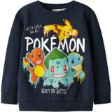 NAME IT Sweatshirt 'NMMNoa Pokemon'  navy / turquoise / geel / oranje
