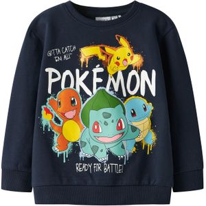 NAME IT Sweatshirt 'NMMNoa Pokemon'  navy / turquoise / geel / oranje