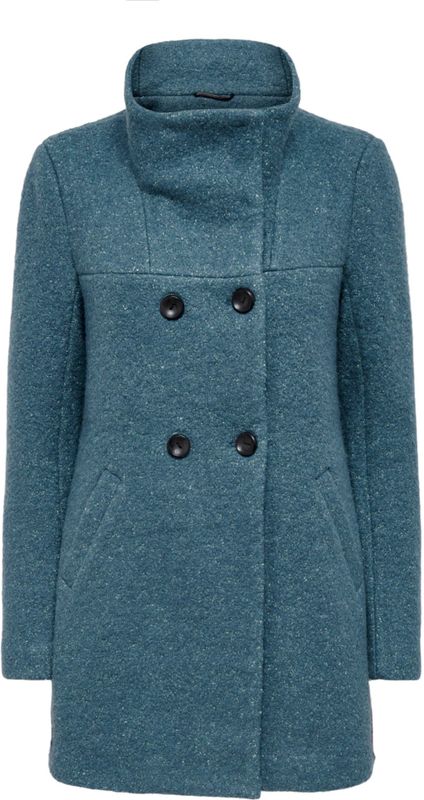 Only - ONLNEWSOPHIA WOOL COAT - Lang Jack - Blauw - Met Wol