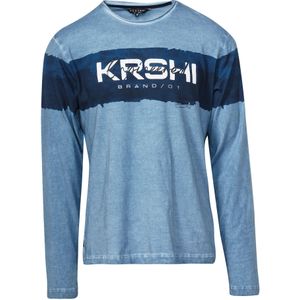 KOROSHI Shirt  navy / lichtblauw / wit
