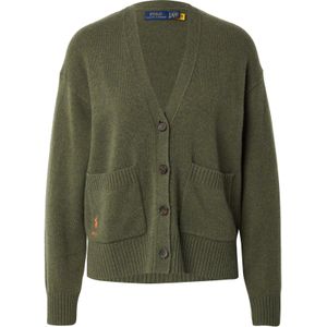 Polo Ralph Lauren Gebreid vest  olijfgroen / oranje