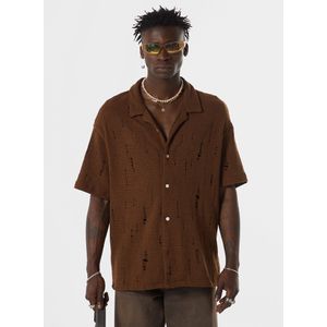 VAMOS CLO Overhemd  bruin / chocoladebruin