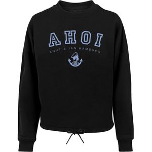 F4NT4STIC Sweatshirt 'Ahoi Knut & Jan Hamburg'  blauw / zwart
