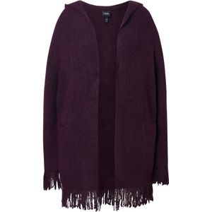 Ulla Popken Gebreid vest  donkerlila