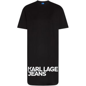 KARL LAGERFELD JEANS Jurk  zwart / wit