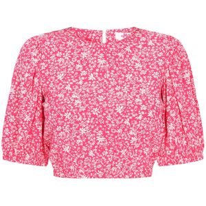 swirly Blouse 'Spring Summer'  pink / wit
