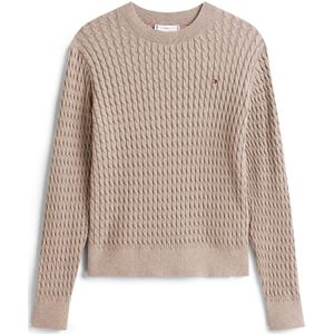 Tommy Hilfiger - Regular Fit - Damespullover - Effen/Gemêleerd - Puur Katoen