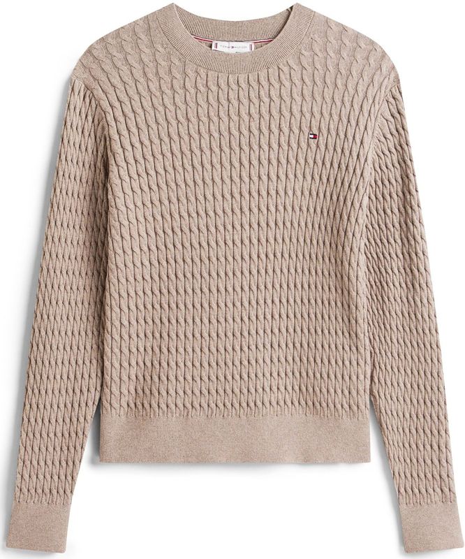 Tommy Hilfiger - Regular Fit - Damespullover - Effen/Gemêleerd - Puur Katoen