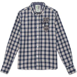 By Diess Collection Overhemd  beige / donkerblauw / zwart / wit