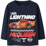 NAME IT Shirt 'NMMDRACO CARS'  navy / kreeft / rood / wit