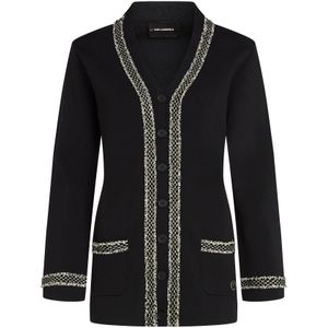 Karl Lagerfeld Gebreide bodywarmer  zwart / wolwit