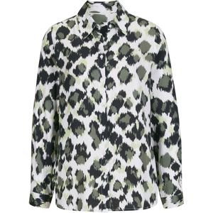 heine Blouse  ecru / kaki / pastelgroen / zwart