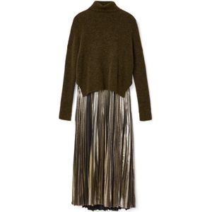 AllSaints Jurk 'SPARK'  donkerbruin / goud