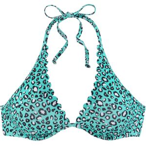 LASCANA Bikinitop  mintgroen / zwart / wit
