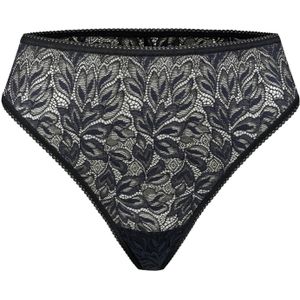 Erlich Textil String 'Iconic Lace'  zwart gemêleerd