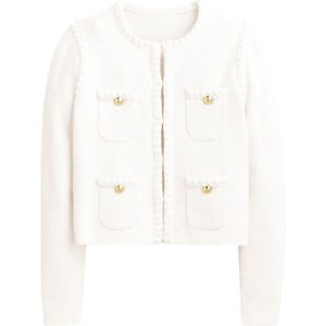 Imily Bela Gebreid vest  wit