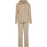 b.young - Joggingpak - Beige - Fluweel/Nicky Velours - Lange Mouw