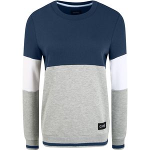 Oxmo Sweatshirt 'Omaya'  blauw / grijs / wit