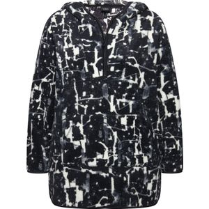 Ulla Popken Sweatshirt  zwart / wit